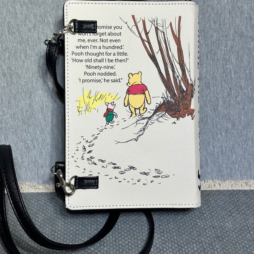 Winnie the Pooh Book Clutch Crossbody Bag Classic A.A. Milne w/wristlet Disney - Picture 8 of 9